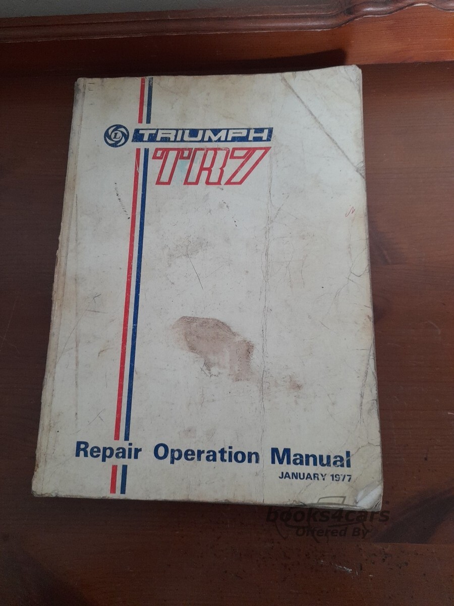 view cover of 1977 TR7 Repair Manual, factory Triumph manual