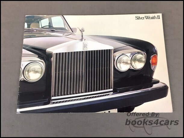 view cover of 1977 Rolls Royce Silver Wraith II Sales Brochure