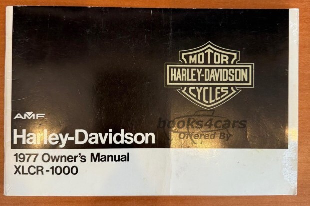 view cover of 1977 Harley Davidson XLCR1000 Owners Manual