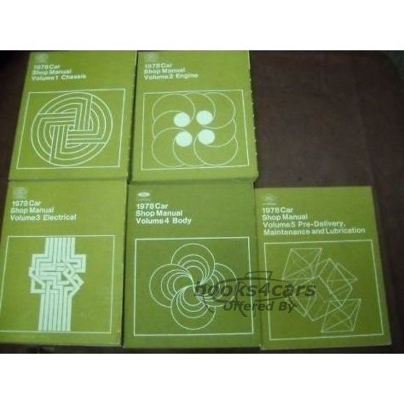 view cover of 1978 Car Engine Factory Shop service repair Manual for all Ford, Mercury, & Lincoln '78 models