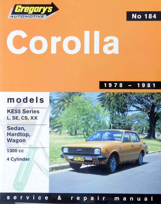 view cover of 1978-1981 Corolla Service Manual for 4 cyl 1300 sedans, hardtops and wagons