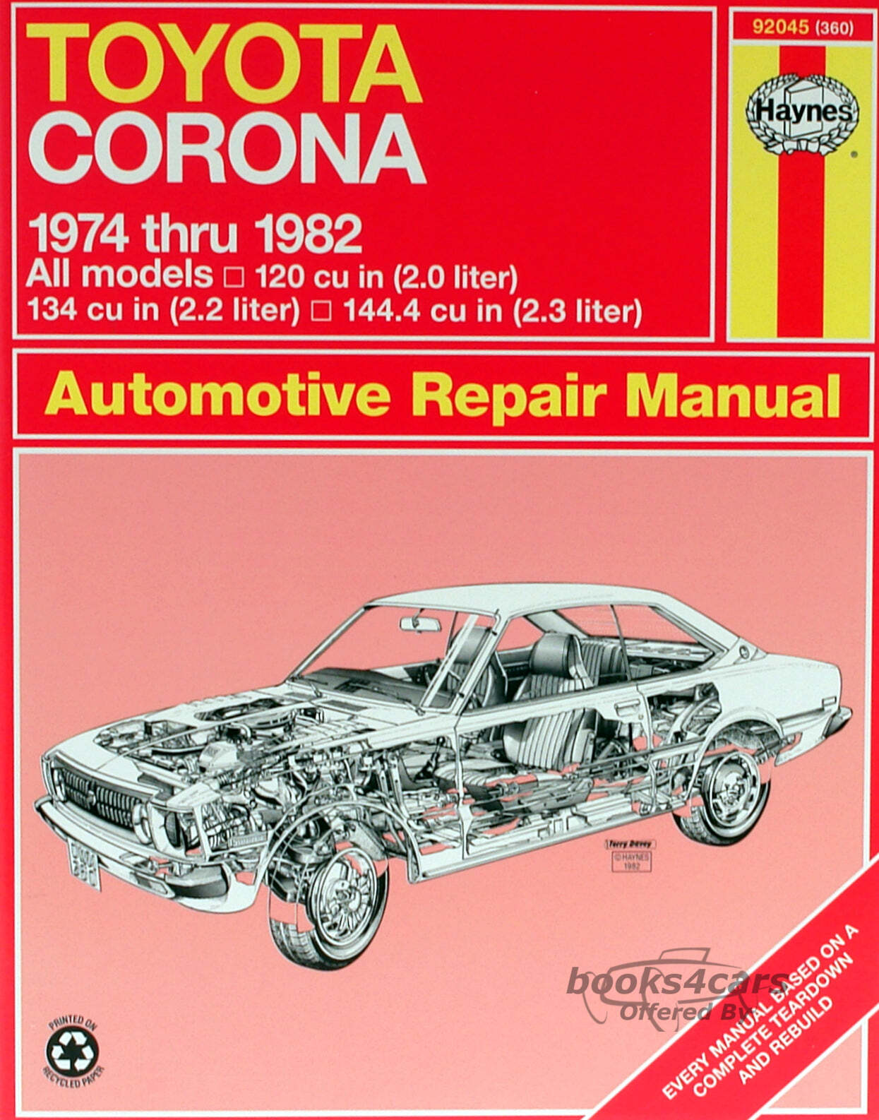 view cover of 1974-1982 Toyota Corona shop service repair manual by Haynes
