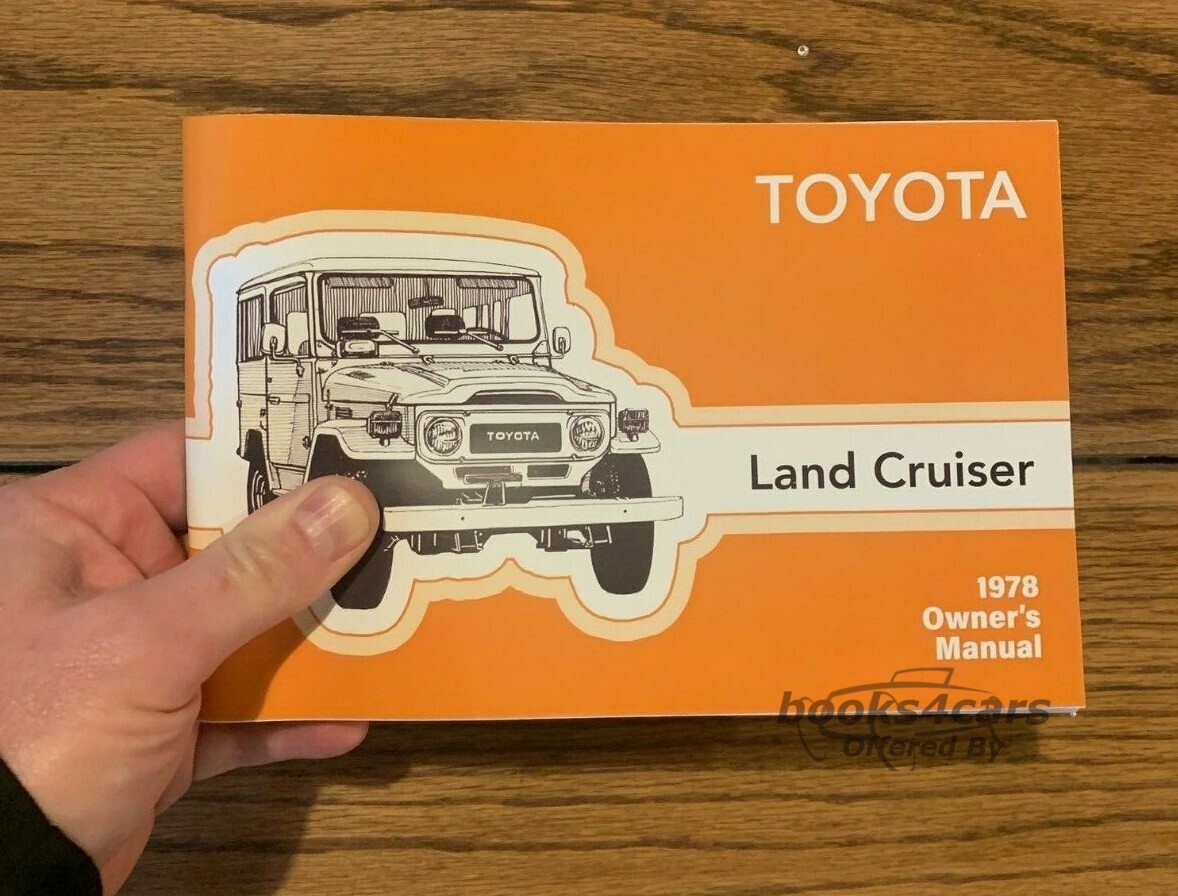 view cover of 1978 Toyota Land Cruiser owners manual