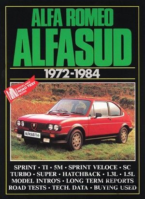 view cover of 1972-1984 Alfasud Portfolio of Articles on Alfa Romeo small car, 100 pgs, compiled by Brooklands