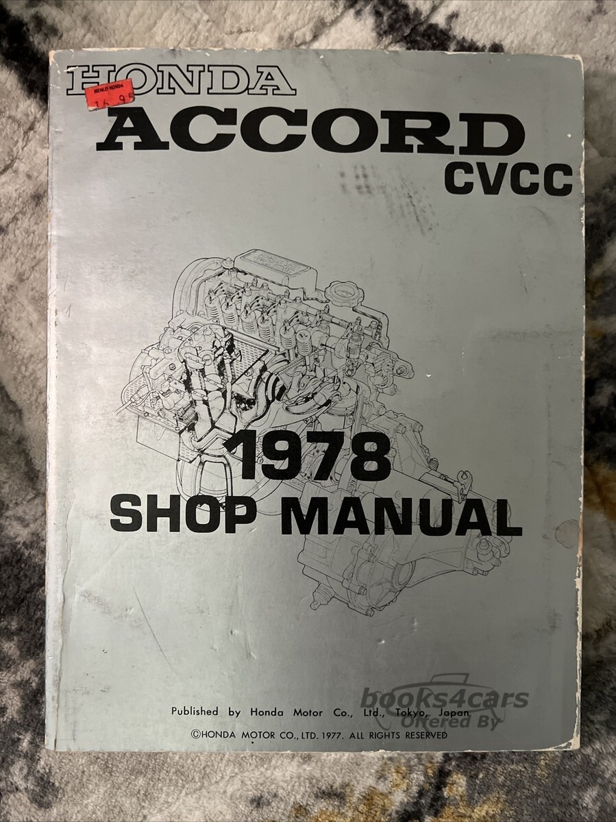 view cover of 1978 Accord shop service repair manual by Honda