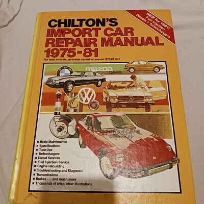 view cover of 1975-1981 Chilton's Shop Service Repair Manual for Import Cars