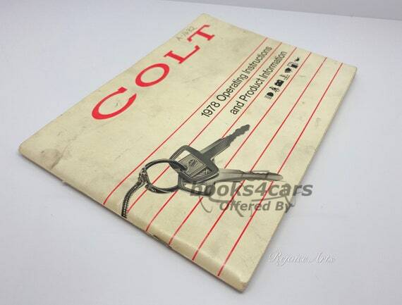 view cover of 1978 Colt Owners Manual by Dodge
