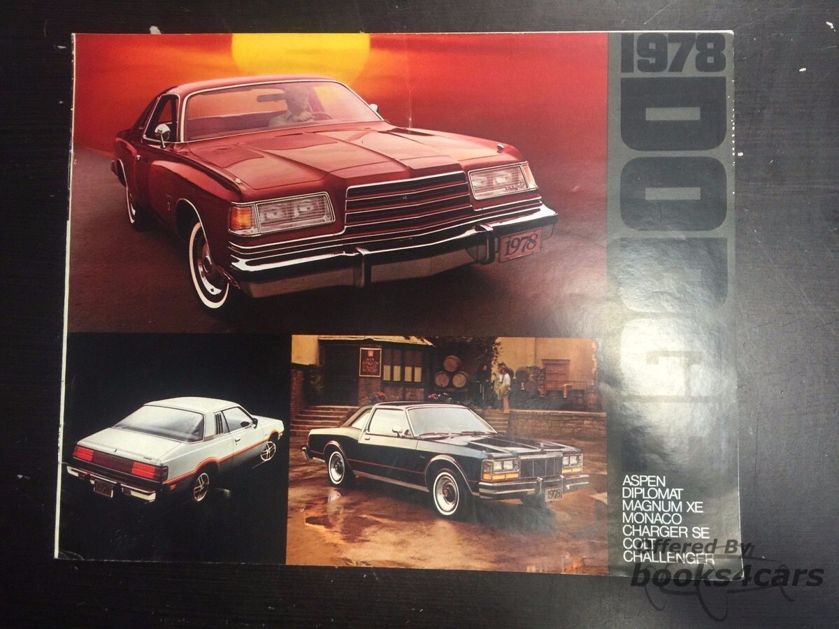 view cover of 1978 Dodge Range Sales Brochure Covering the Aspen Diplomat Magnum Monaco Charger SE Colt and Challenger