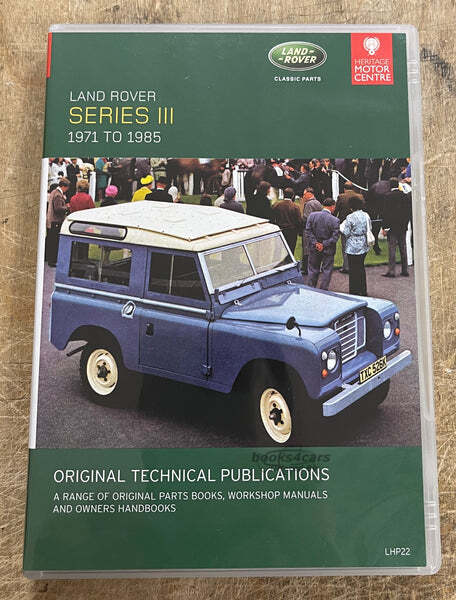 view cover of 1971-1985 Series III Shop Service Repair Manual by Land Rover on CD