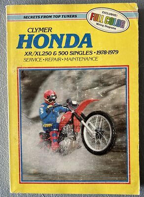 view cover of 1978-1979 XR/XL250 & 500 Singles Honda Service Manual by Clymer