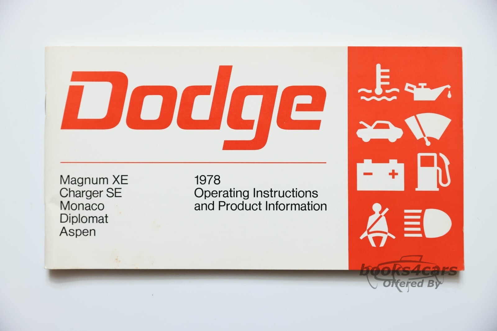view cover of 1978 Magnum XE, Charger SE, Monaco, Diplomat and Aspen Owners manual by Dodge