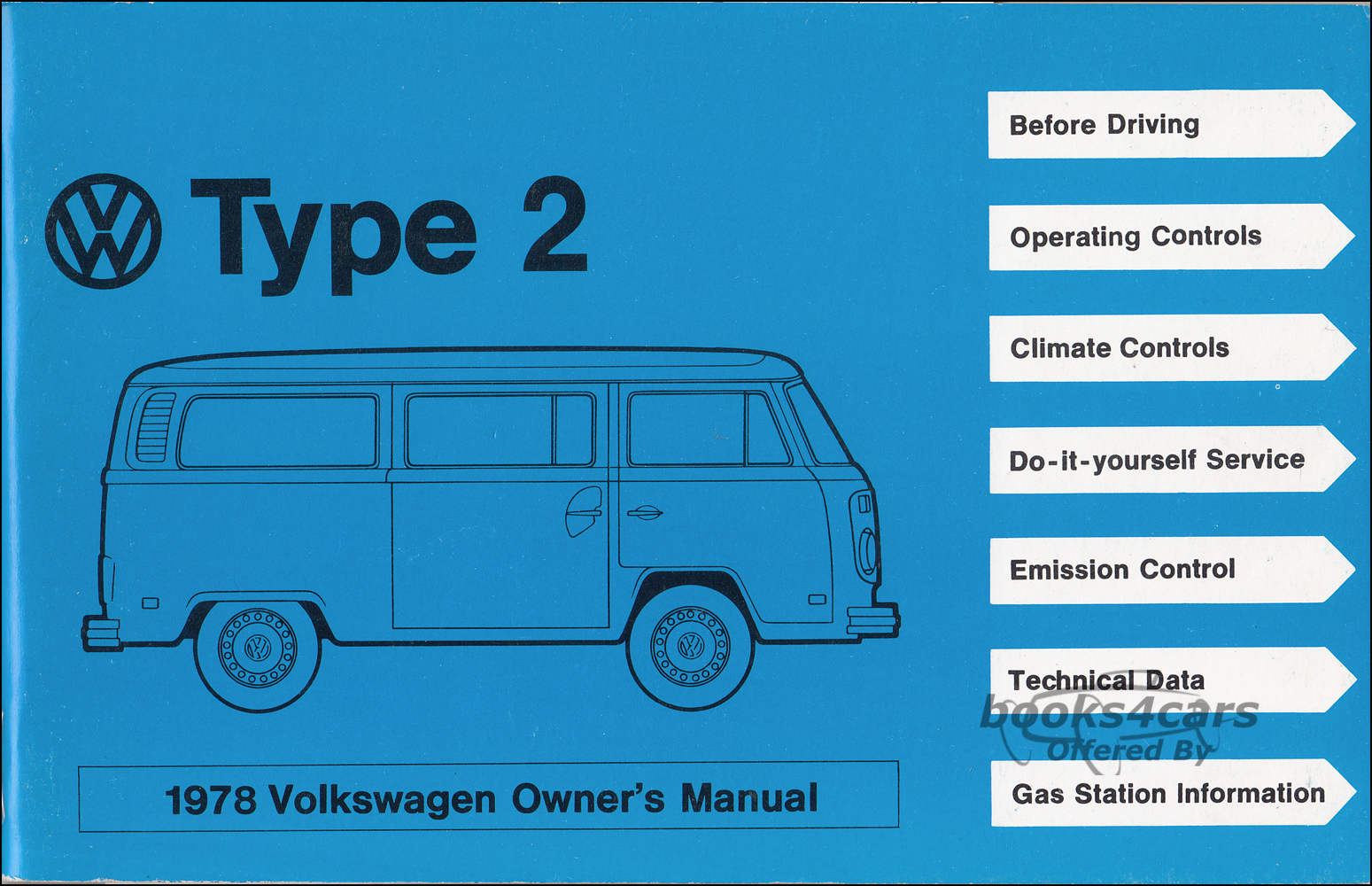 view cover of 1978 Van Owners manual by Volkswagen for Transporter & Microbus