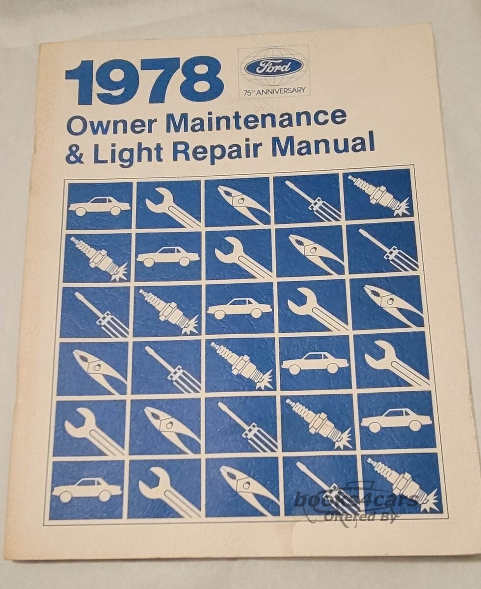 view cover of 1978 owner maintenance and light repair manual by Ford