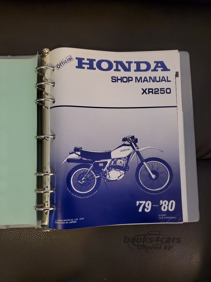 view cover of 1979-1980 XR250 Shop Service Repair Manual by Honda