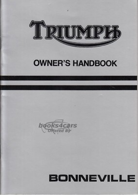 view cover of motorcycle Owners Manual Handbook for Bonneville Special 1979-80 for Triumph bikes