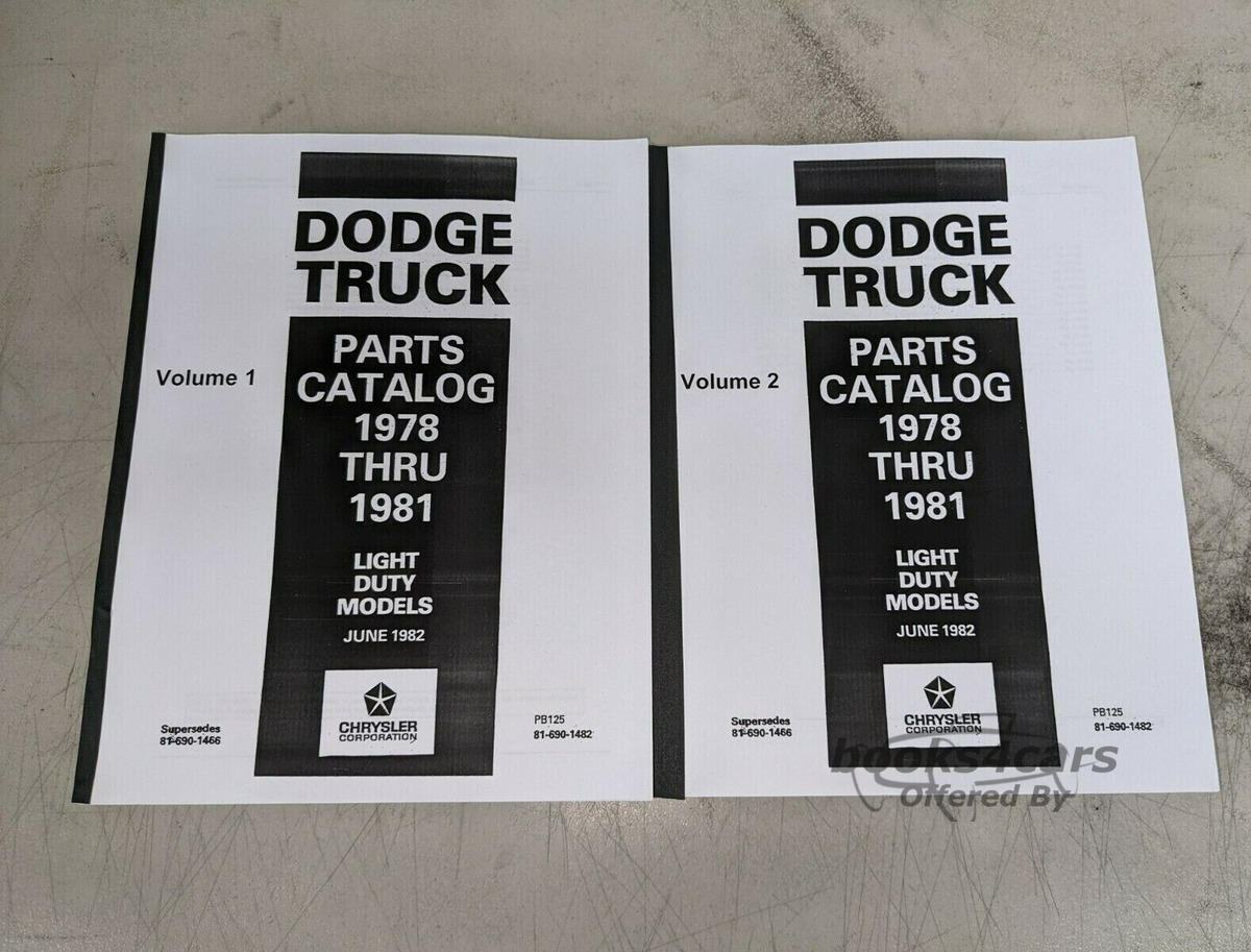 view cover of 1978-1981 Light Duty Model Dodge Truck Parts Manual by Dodge
