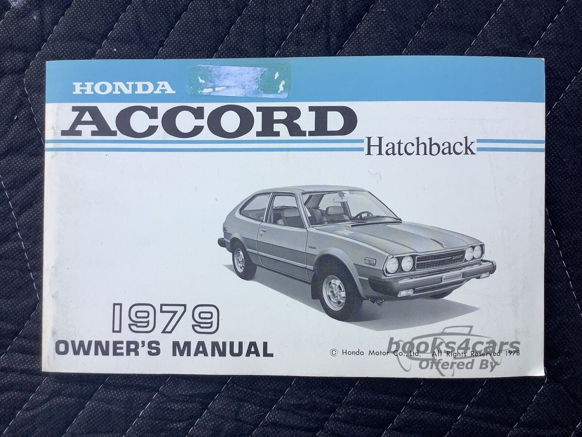 view cover of 1979 Accord Hatchback Owner's Manual