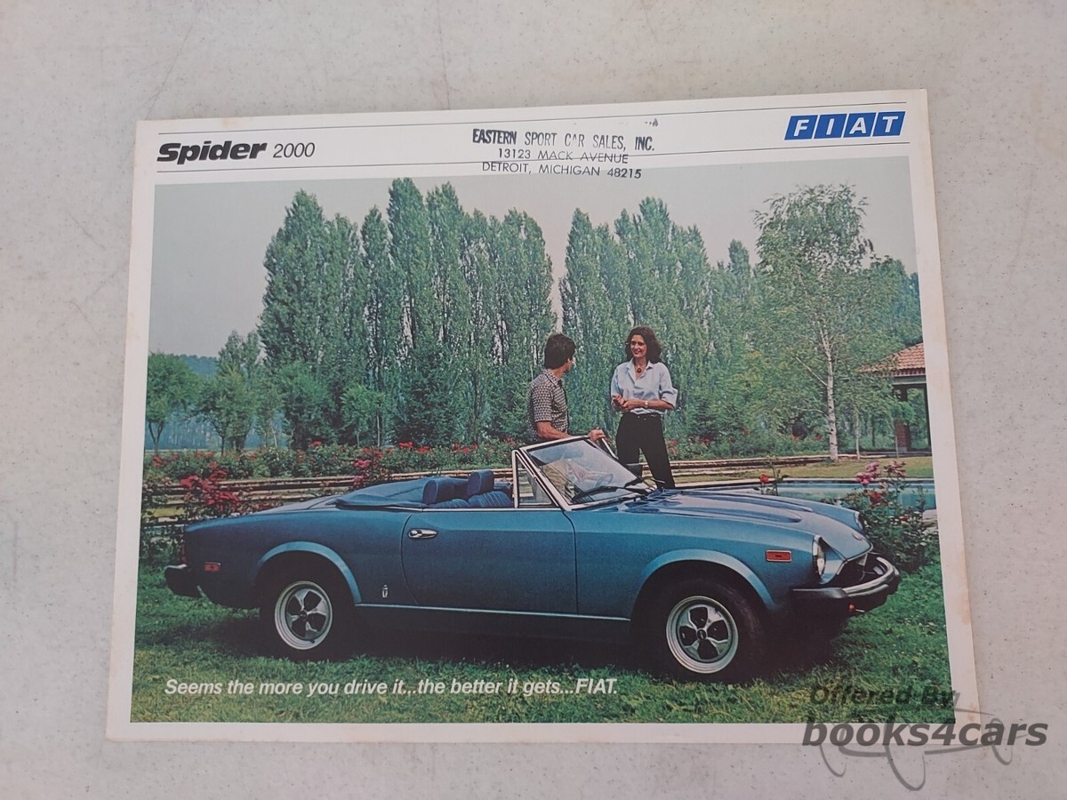 view cover of 1979 Fiat Spider 2000 Sales Brochure