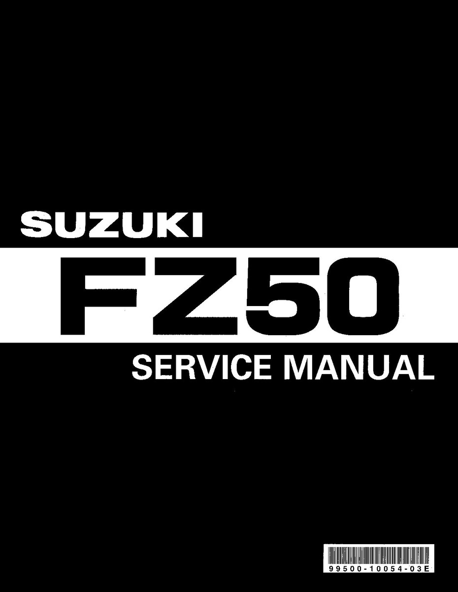 view cover of 1979 Suzuki FZ 50 Shop Service Repair Manual - 72 pages