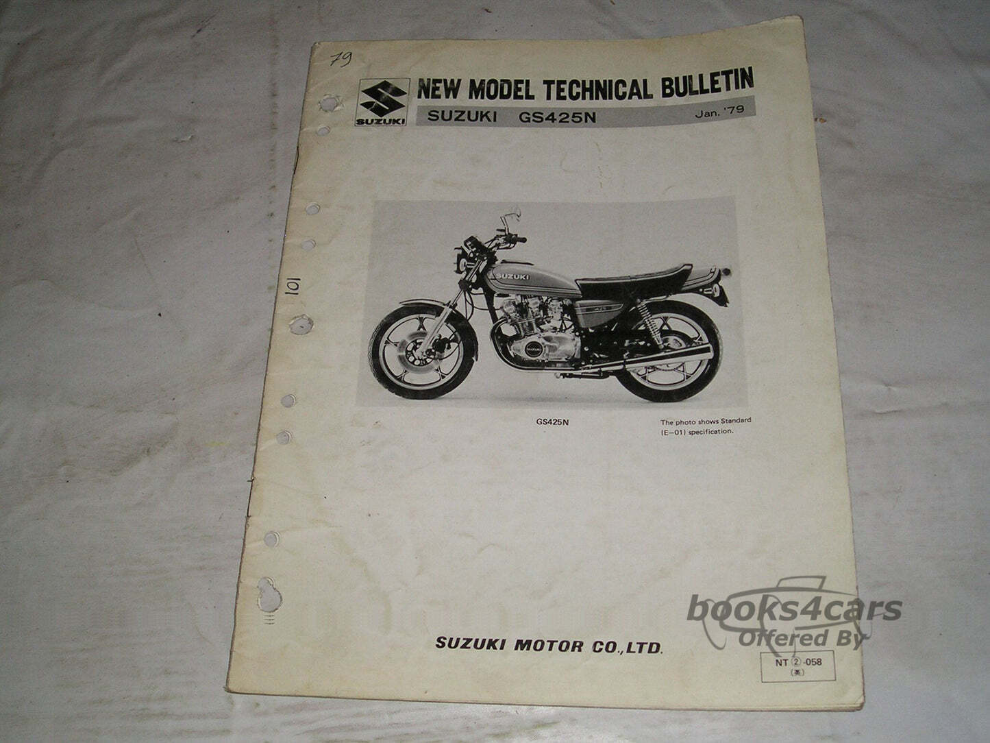 view cover of 1979 Suzuki GS425N Technical info