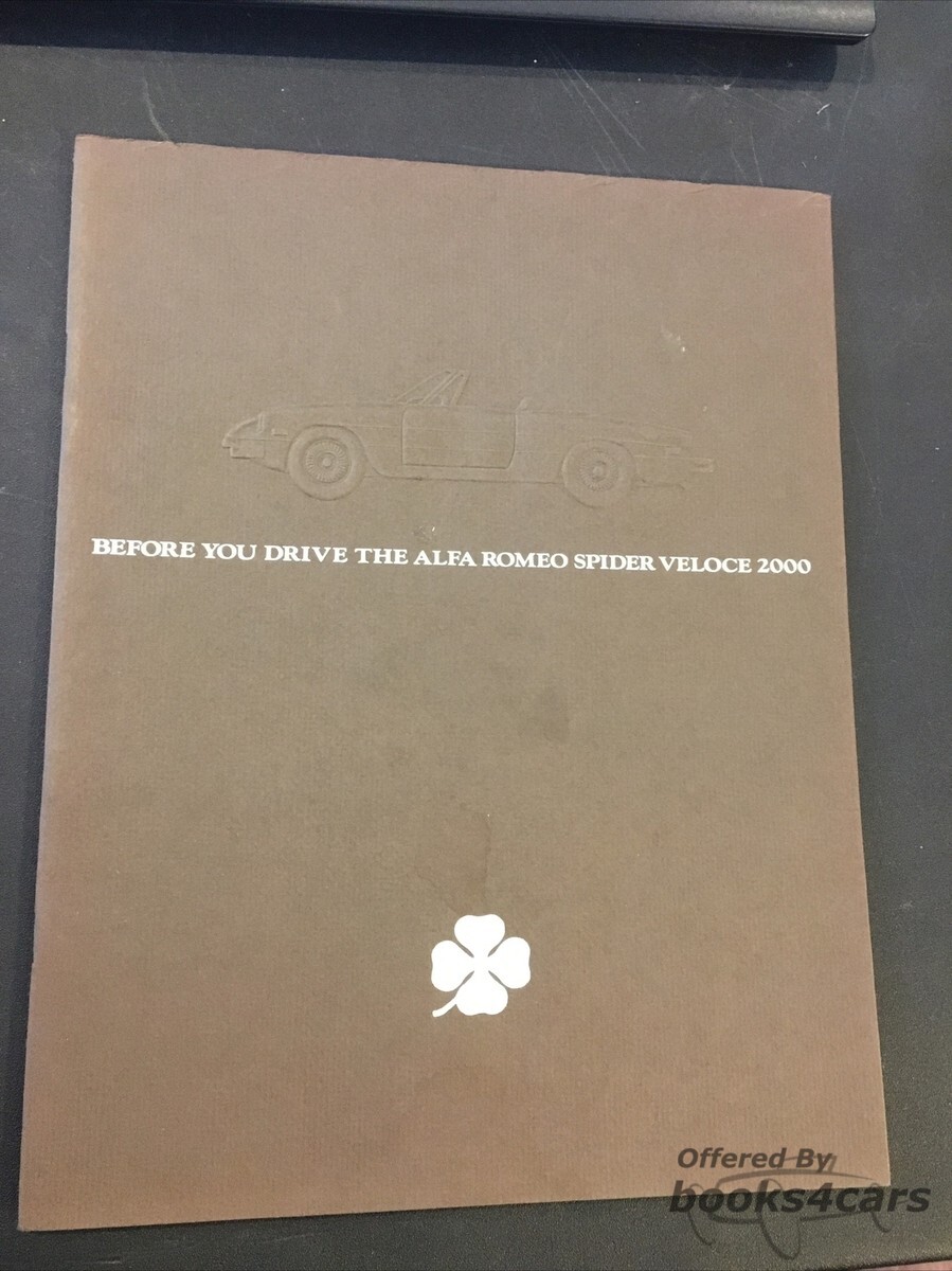 view cover of 1979 Alfa Romeo Spider Sales Brochure