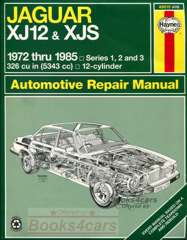 view cover of 1972-1988 Jaguar 76-85 XJS XJ12 Daimler Sovereign Double Six V12 Shop Service Repair Manual by Haynes