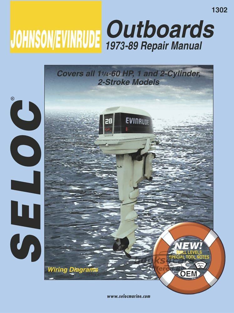 view cover of 1971-1989 Johnson Evinrude Outboards 1-2 Cyl Covers all 1.25-60 Hp, 1 and 2 cylinder 2 stroke models Shop Service Maintenance and Repair Manuals by Seloc
