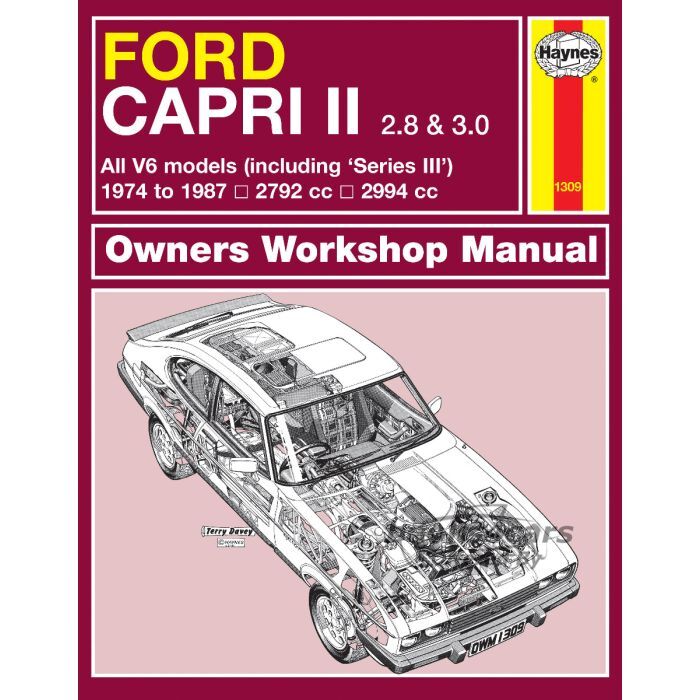view cover of 1974-1987 Ford Mercury Capri II III 2.8 3.0 all V6 models Shop Service Repair Manual by Haynes 256 pages