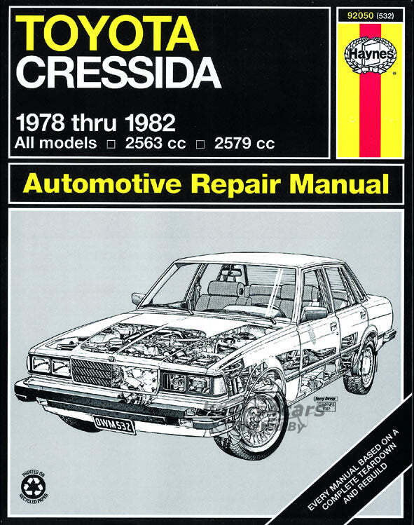 view cover of 1978-1982 Toyota Cressida shop service repair manual by Haynes