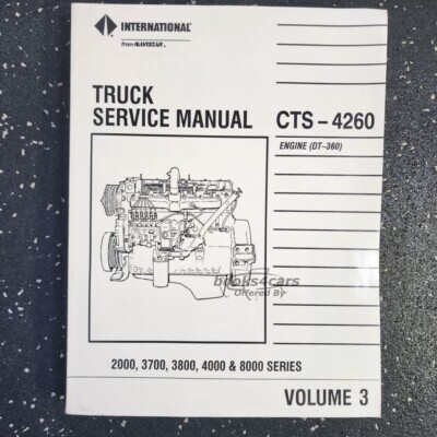 view cover of International CTS4260 DT360 Engine Shop Service Repair Manual by International Truck