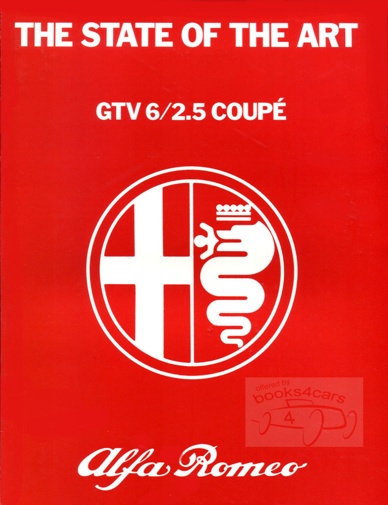view cover of 1981 Alfa Romeo GTV6 Sales Brochure GTV 6 GTV-6
