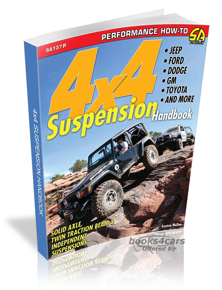 view cover of 4x4 Suspension Handbook by T. McGee Easy to understand full explanation of suspension systems for Ford Chrvrolet Dodge Toyota & Jeep 4WD 263 color photos 144 pages
