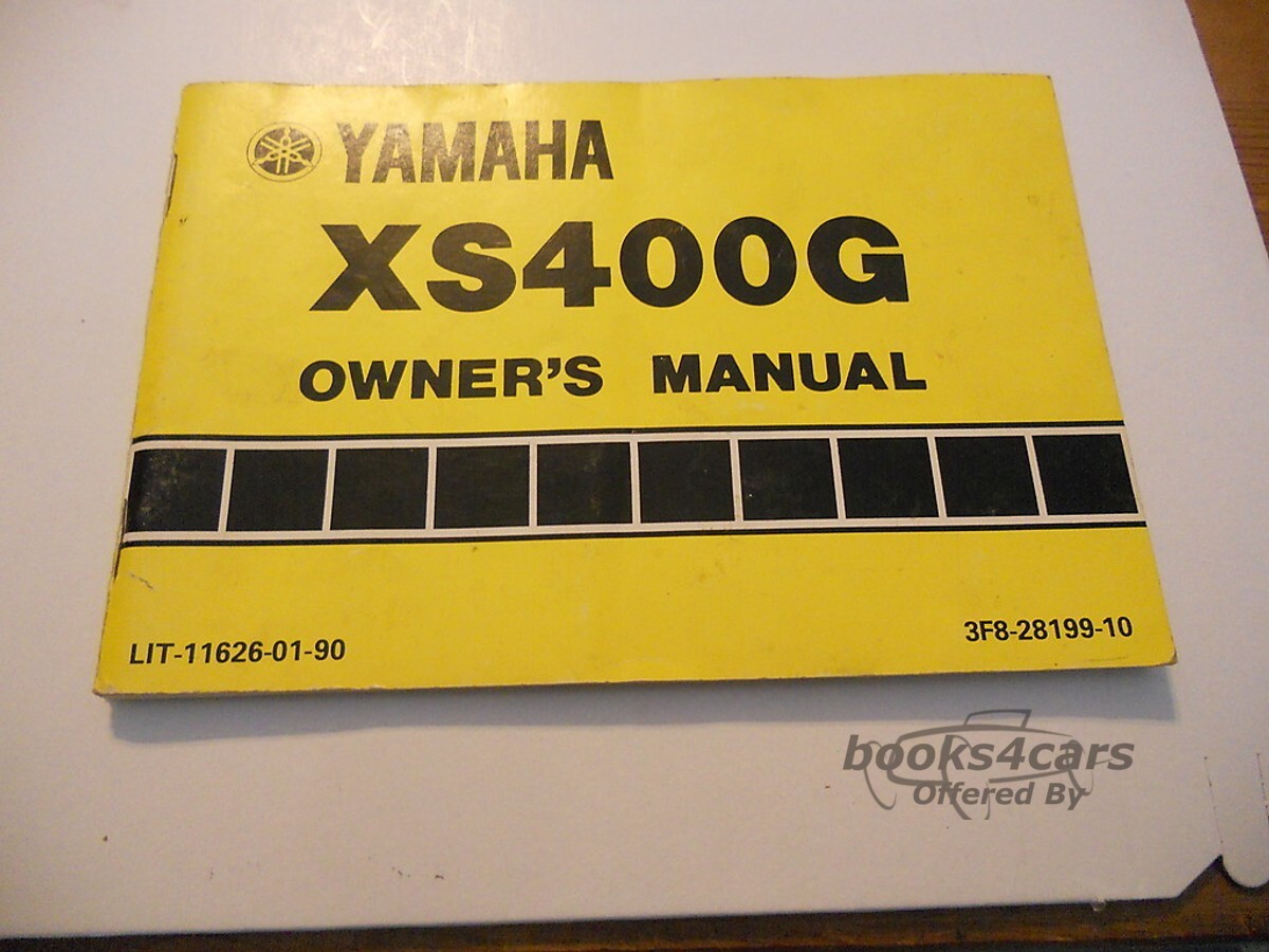view cover of 1980 Yamaha XS400G Owners Manual