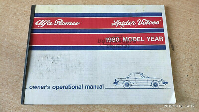 view cover of 1980 Spider Owners manual by Alfa Romeo