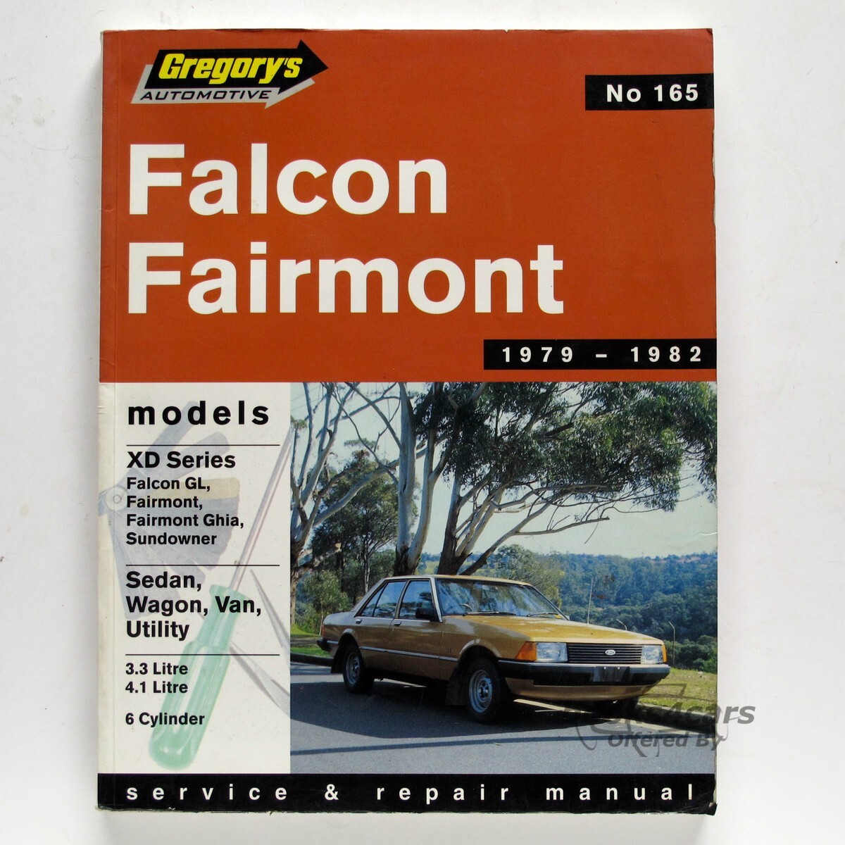 view cover of 1979-1982 Falcon Service Manual for 6 cyl 4.1 & 3.3L for Australian built Ford sedans, wagons, vans and utility vehicles
