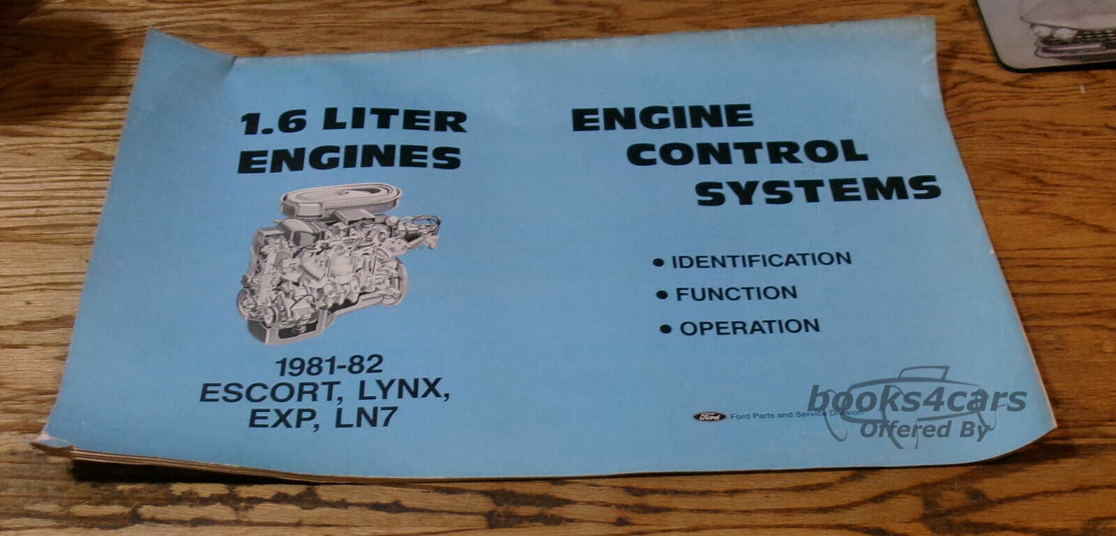 view cover of 1981-1982 1.6L Engine control systems, includes Escort, Lynx, EXP and LN7