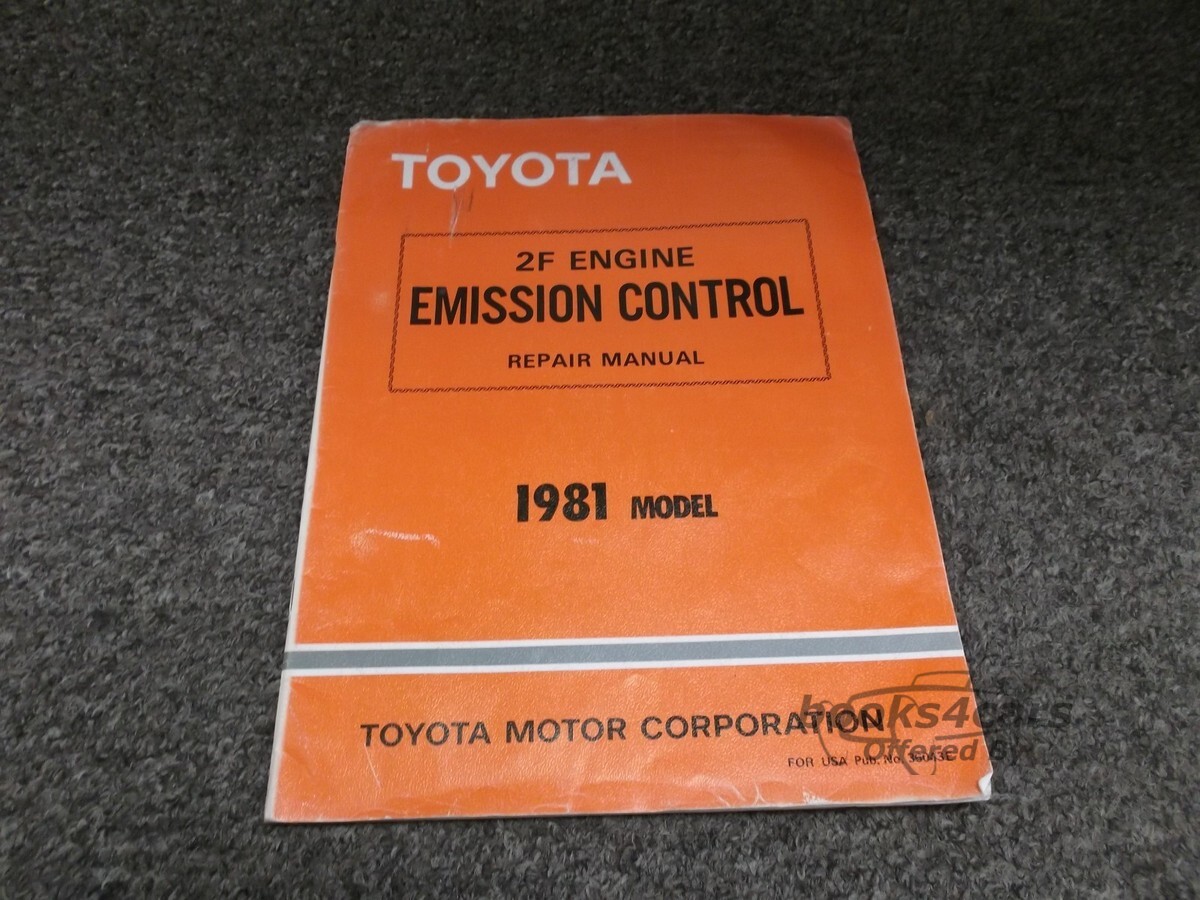 view cover of 1981 2F Engine Emission Control Shop Service Repair Manual by Toyota.