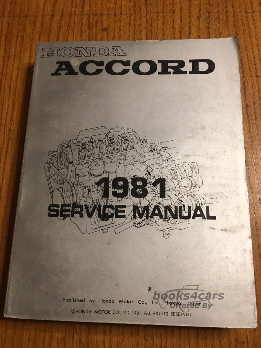 view cover of 1981 Accord shop service repair manual by Honda
