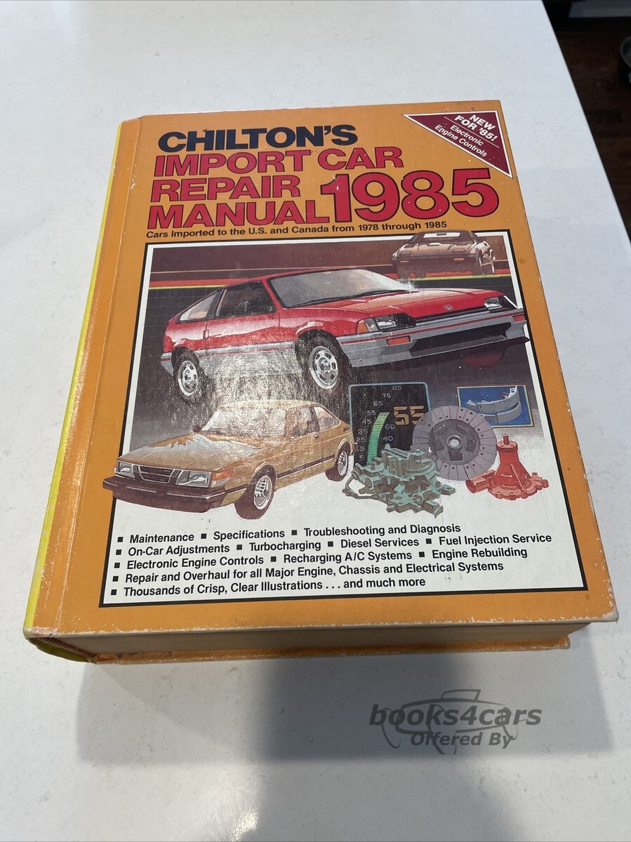 view cover of 1978-1985 Chilton's auto Repair Manual for Imported Cars