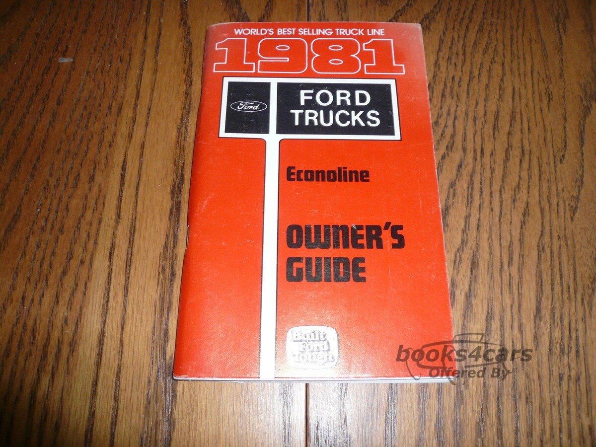 view cover of 1981 Econoline Owner's Manual by Ford