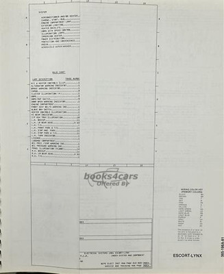 view cover of 1981 Escort Lynx Wiring Diagram By Ford