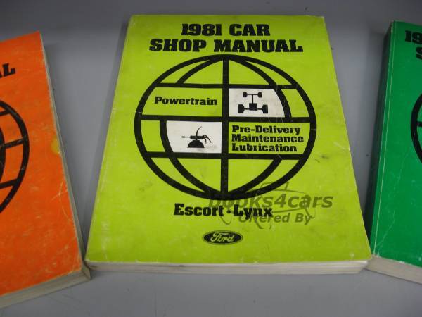 view cover of 1981 Escort Lynx Powertrain Shop Manual by Ford & Mercury
