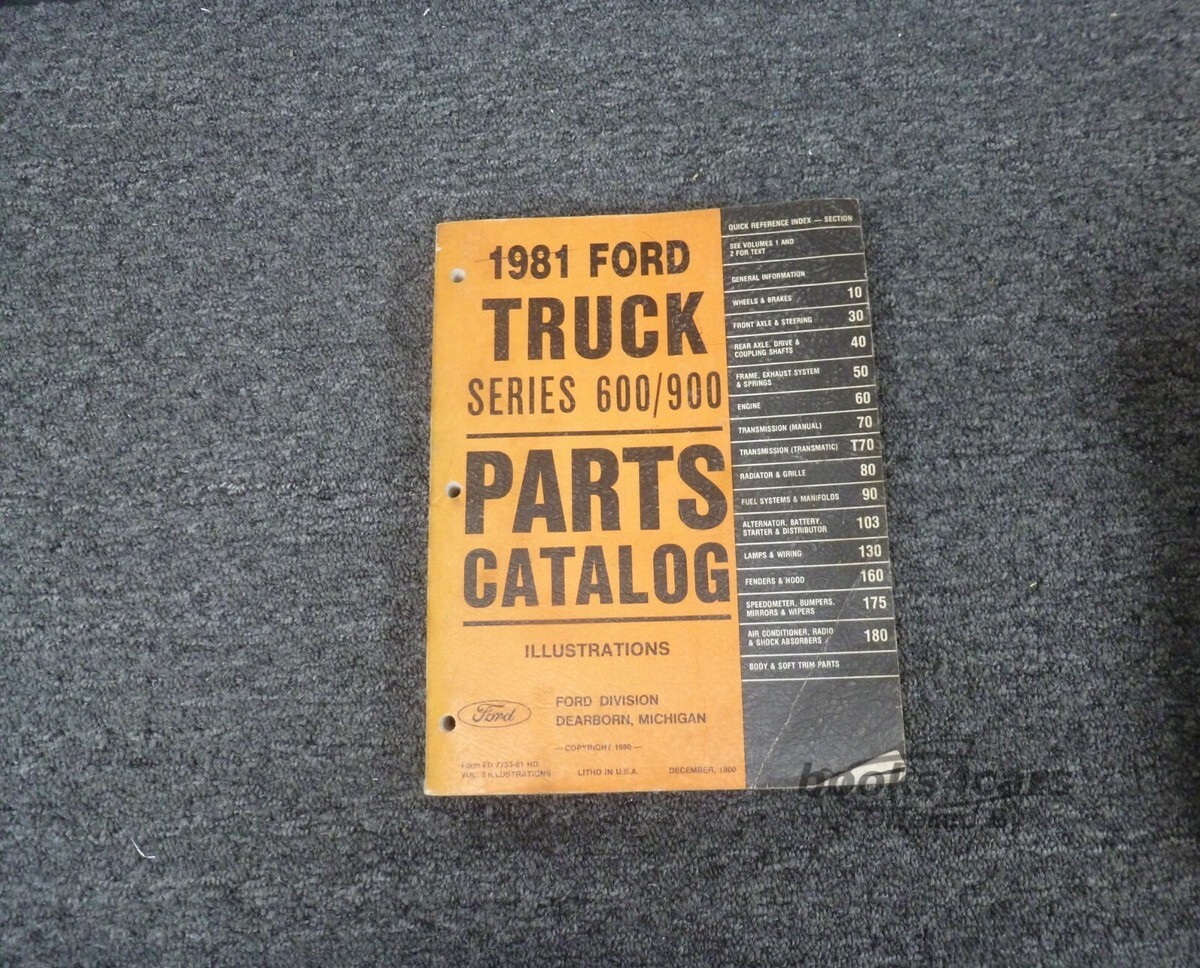 view cover of 1980-1981 600 900 Series Truck Parts Catalog Manual by Ford