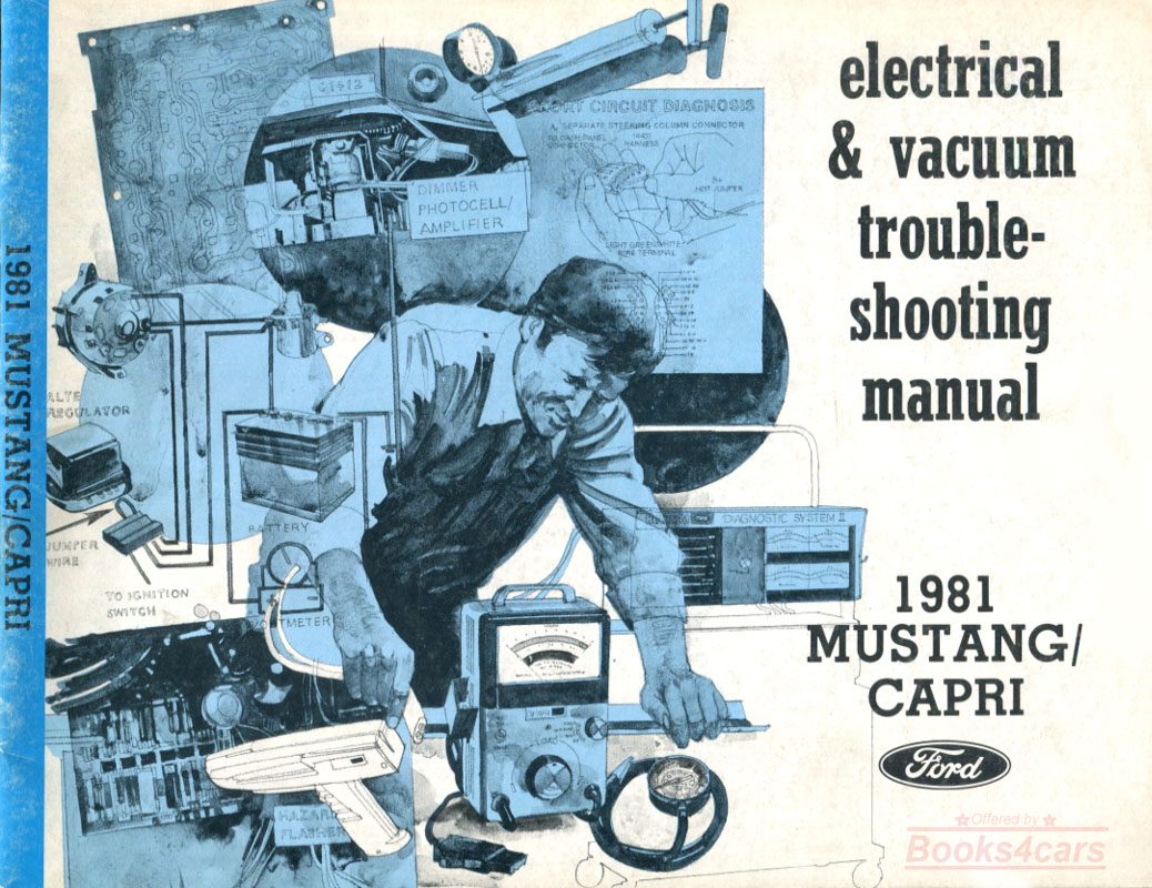 view cover of 1981 Mustang Capri electrical and vacuum troubleshooting manual by Ford & Mercury
