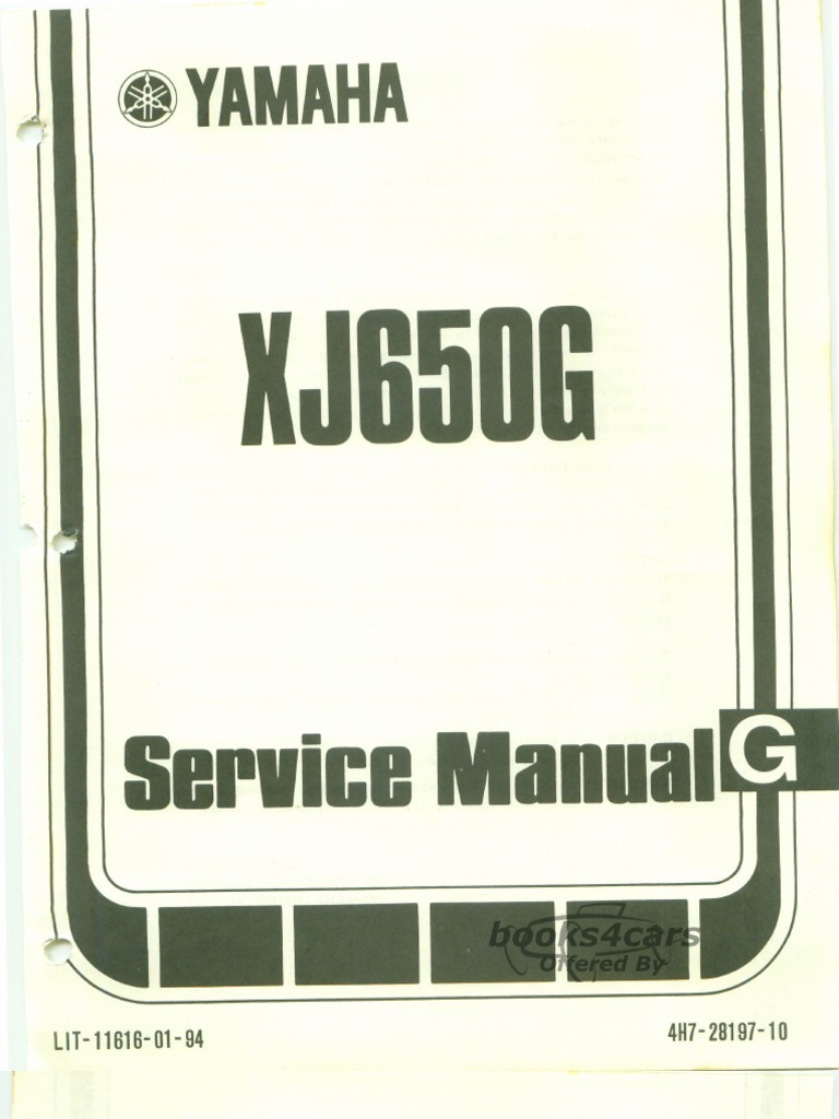 view cover of 1981 XJ650G Shop Service Repair Manual by Yamaha 155 pages