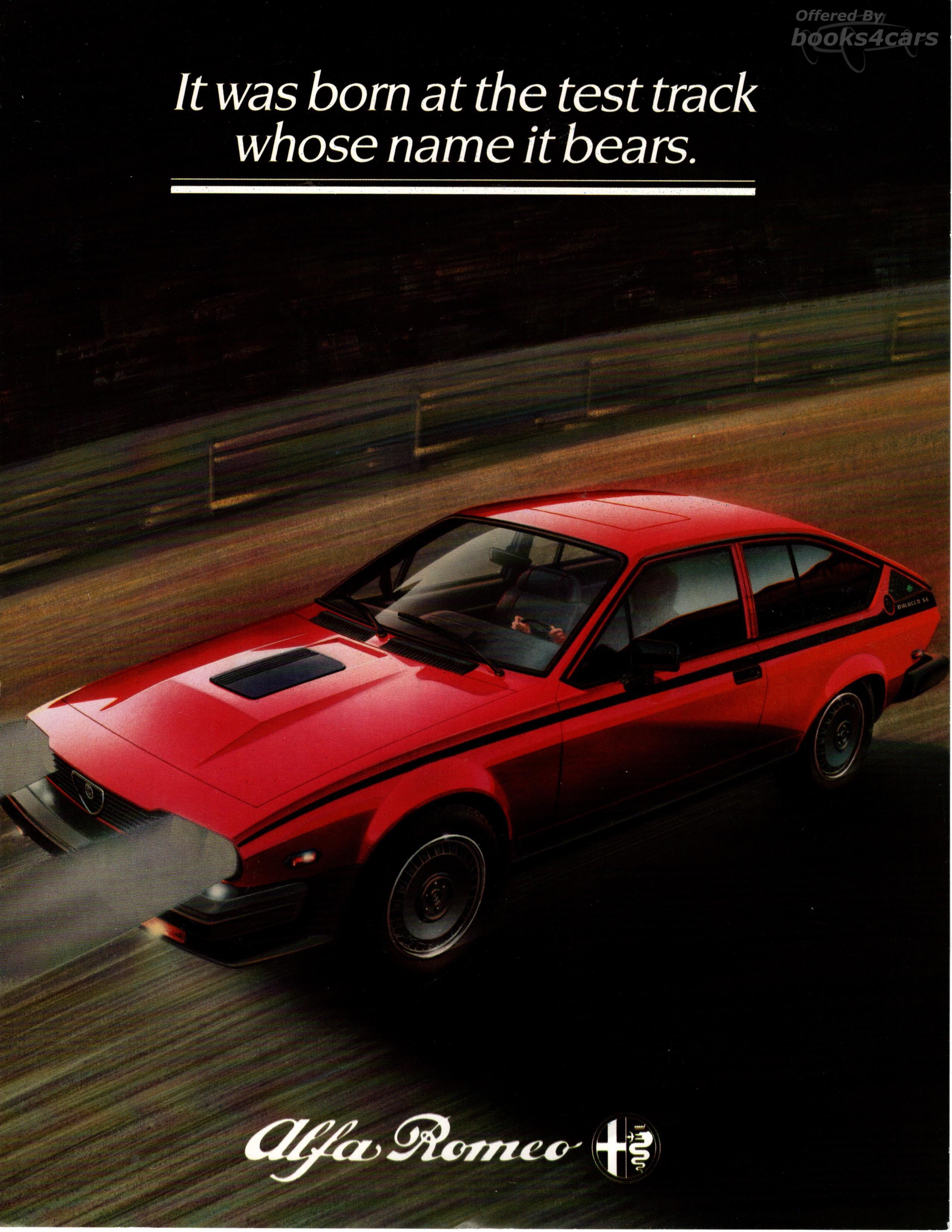 view cover of 1982 Alfa Romeo Sales Brochure 8.5
