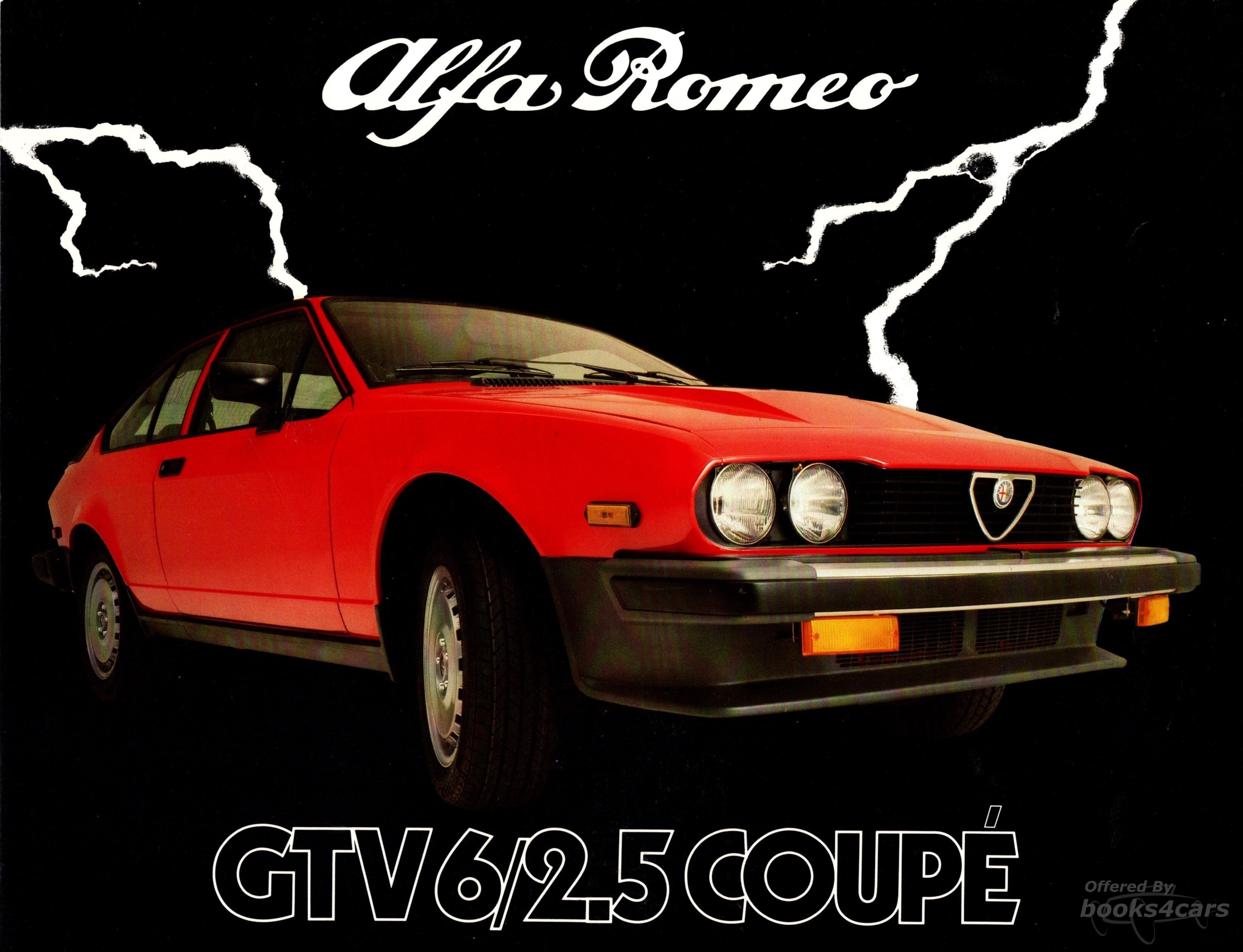 view cover of 1982 Alfa Romeo GTV6/2.5 Coupe sales brochure fold out 11