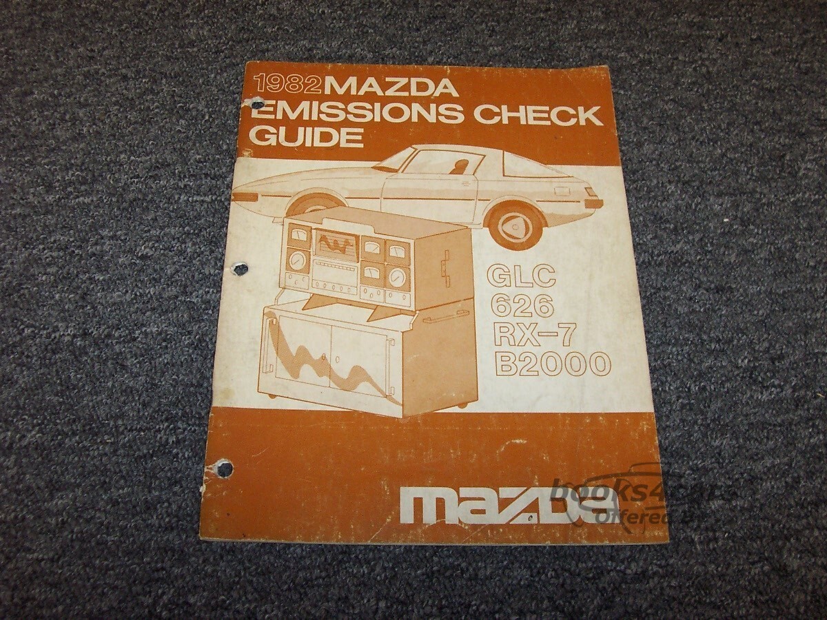 view cover of 1982 Emissions Check Guide for GLC, 626, RX-7, and B2000 by Mazda