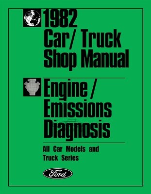 view cover of 1982 Emissions Diagnosis Manual, for all Ford, Lincoln, & Mercury cars & trucks
