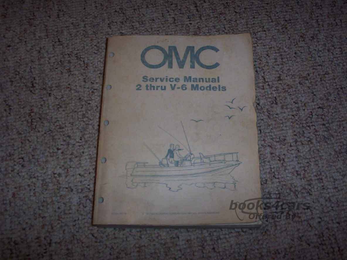 view cover of 1982 2 thru V-6 Models Shop Service Repair Manual by OMC